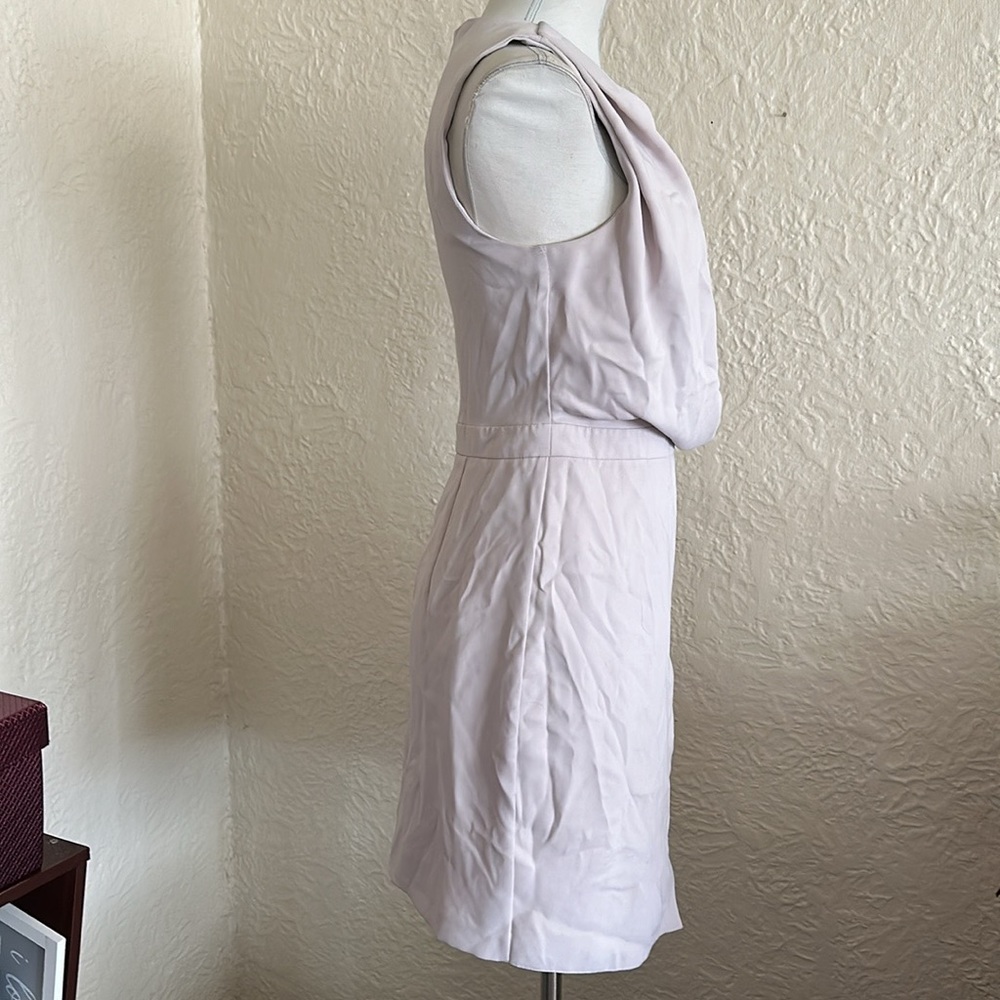 Topshop Pale Dove Gray Crossover Front Envelope Hem Dress  6 - Picture 10 of 16